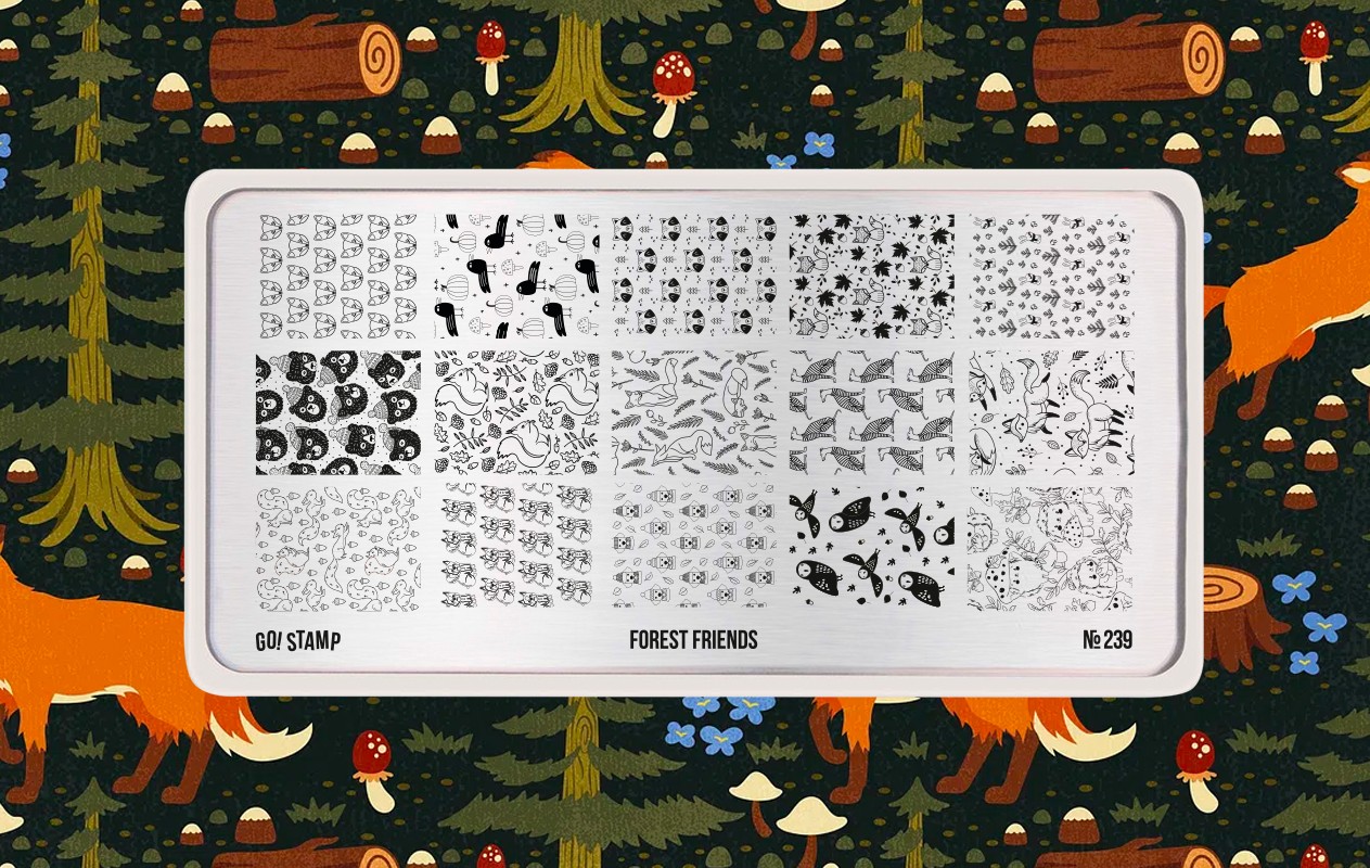 Пластина для стемпинга, TM Go! Stamp (239 Forest Friends)