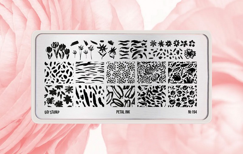 Пластина для стемпинга, TM Go! Stamp (194 Petal Ink)