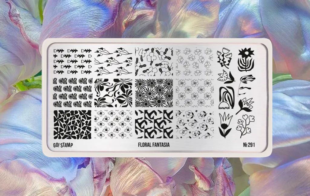 Пластина для стемпинга, TM Go! Stamp (291 Floral Fantasia)