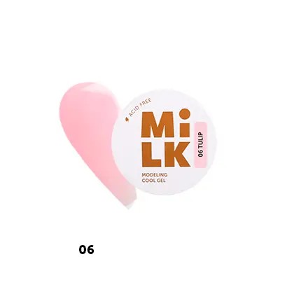 Бескислотный холодный гель для моделирования и укрепления Modeling gel, TM Milk (06 Tulip 15г)