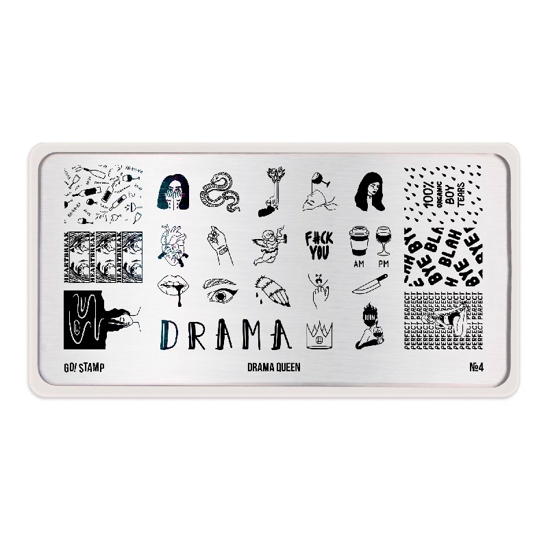 Пластина для стемпинга, TM Go! Stamp (04 Drama queen)