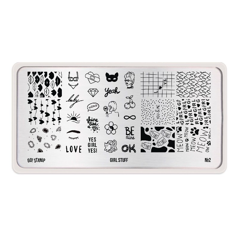 Пластина для стемпинга, TM Go! Stamp (02 Girl stuff)