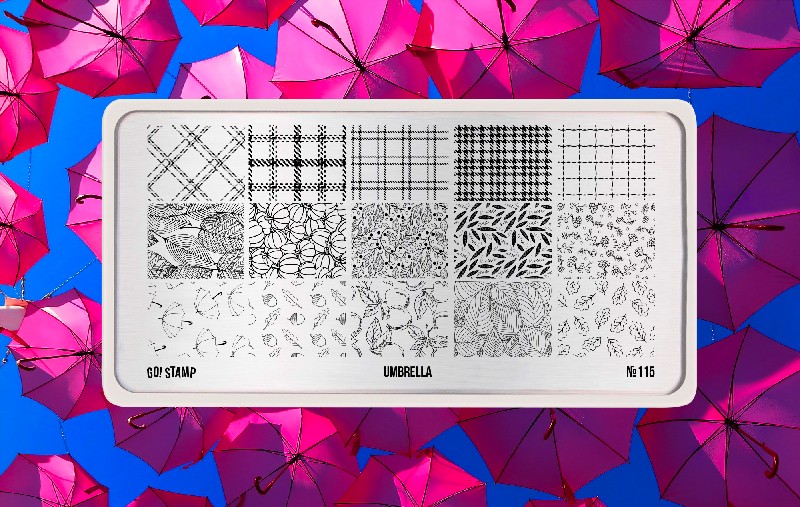 Пластина для стемпинга, TM Go! Stamp (115 Umbrella)