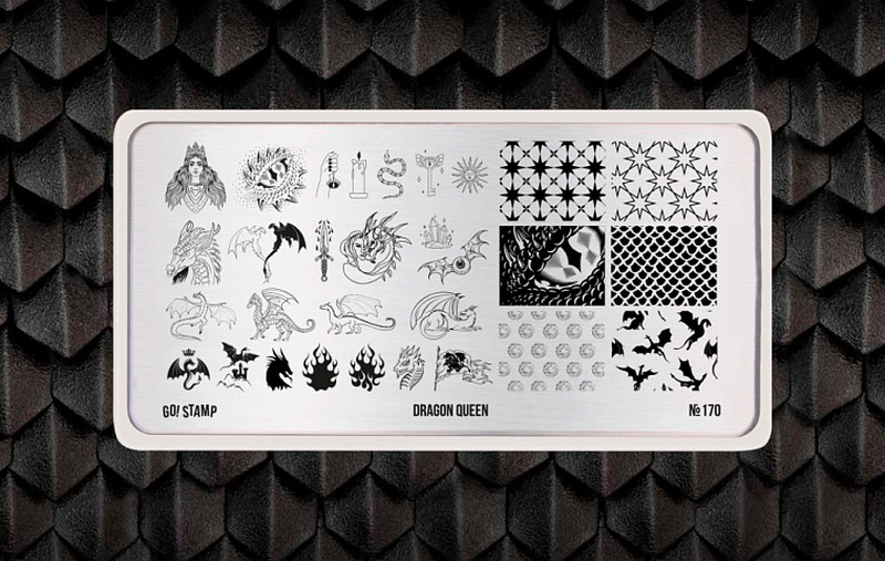 Пластина для стемпинга, TM Go! Stamp (170 Dragon Queen)