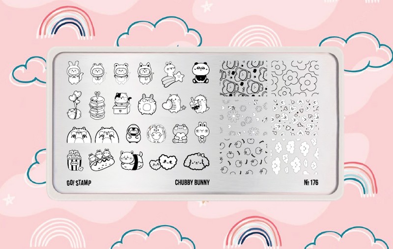 Пластина для стемпинга, TM Go! Stamp (176 Chubby Bunny)