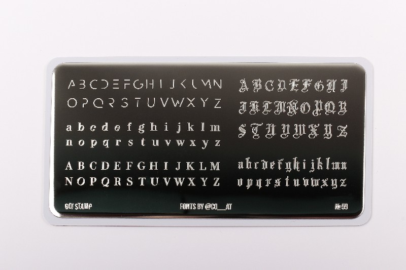 Пластина для стемпинга, TM Go! Stamp (59 Fonts)