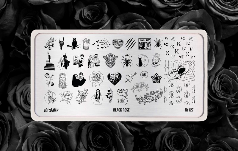 Пластина для стемпинга, TM Go! Stamp (127 Black Rose)