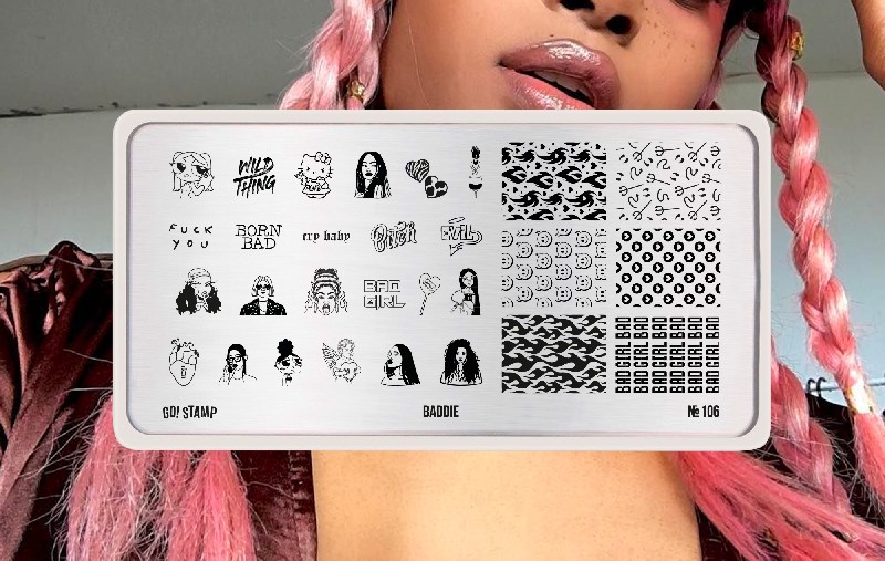 Пластина для стемпинга, TM Go! Stamp (106 Baddie)