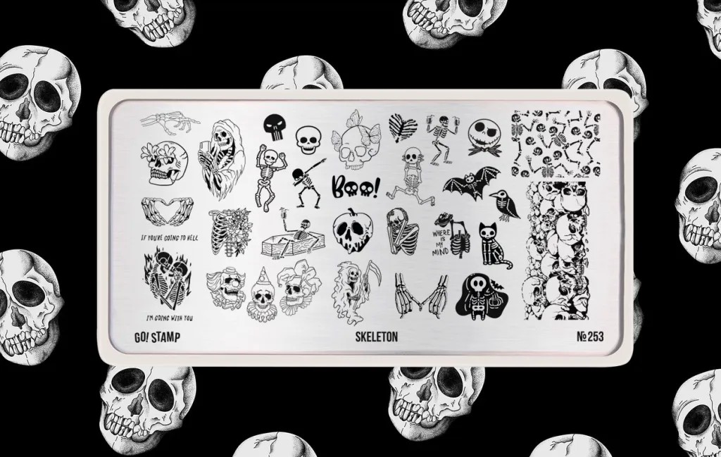 Пластина для стемпинга, TM Go! Stamp (253 Skeleton)