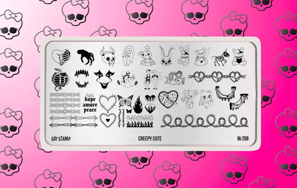 Пластина для стемпинга, TM Go! Stamp (258 Creepy Cute)