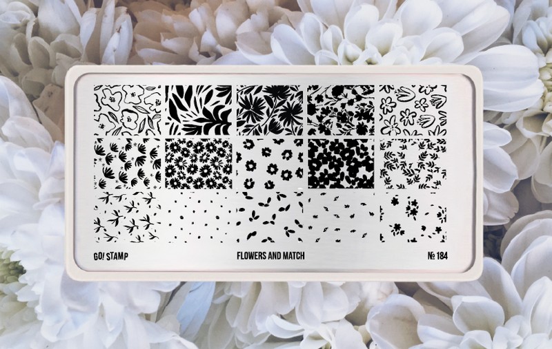 Пластина для стемпинга, TM Go! Stamp (184 Flowers and Match)