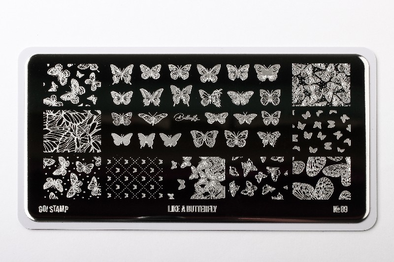 Пластина для стемпинга, TM Go! Stamp (89 Like a Batterfly)