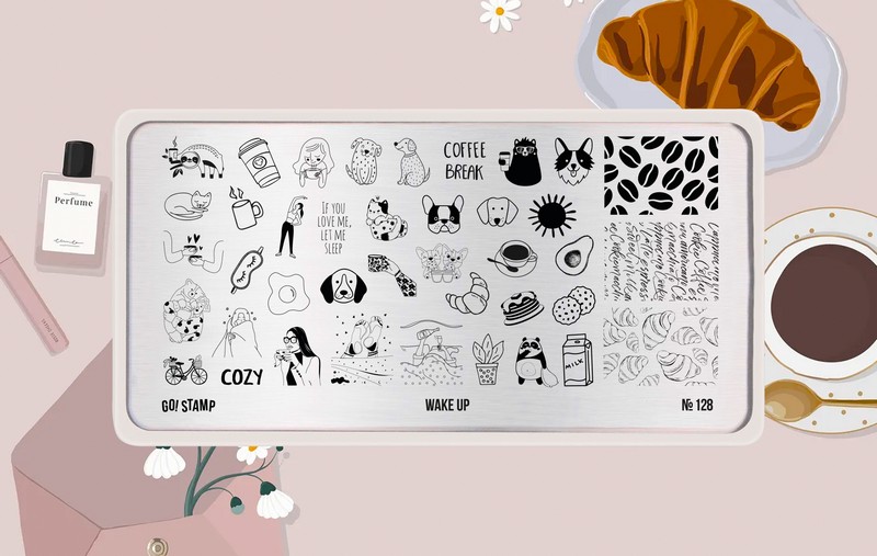 Пластина для стемпинга, TM Go! Stamp (128 Wake Up)