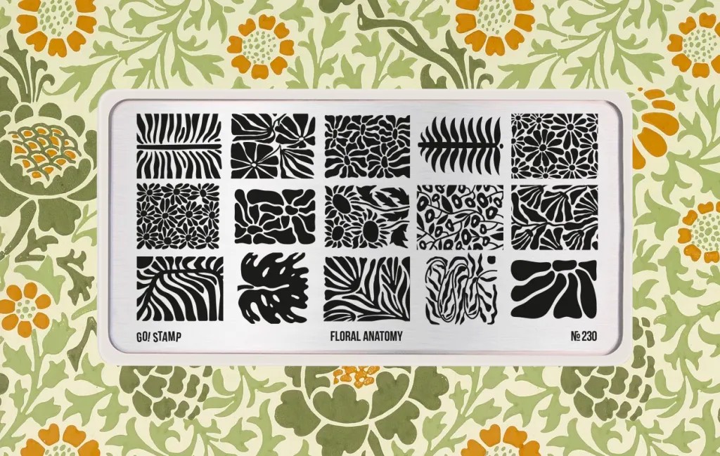 Пластина для стемпинга, TM Go! Stamp (230 Floral Anatomy)