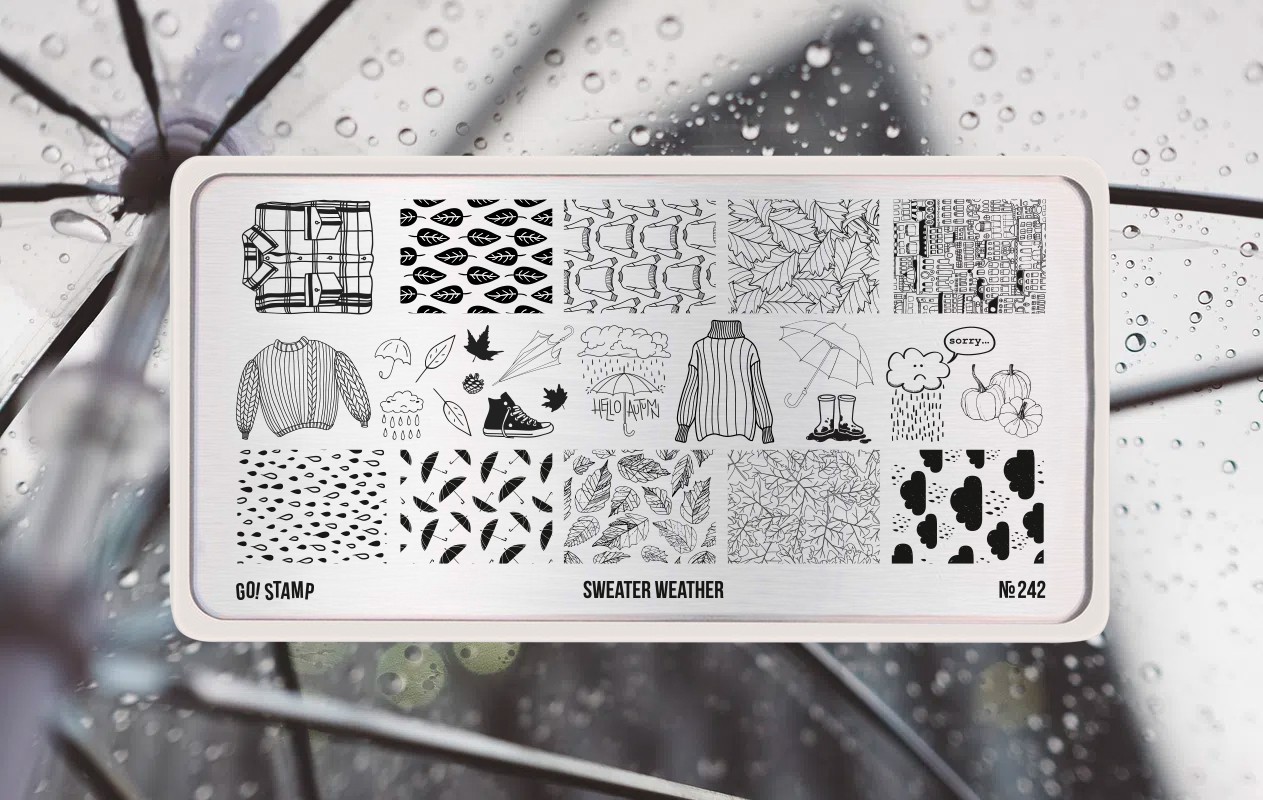 Пластина для стемпинга, TM Go! Stamp (242 Sweater Weather)