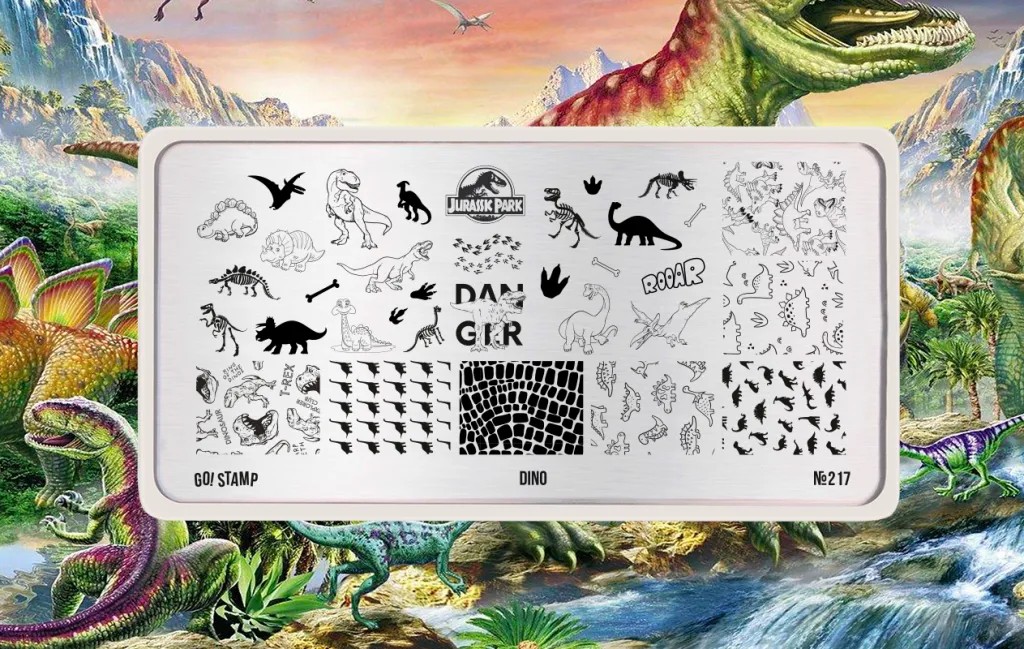 Пластина для стемпинга, TM Go! Stamp (217 Dino)