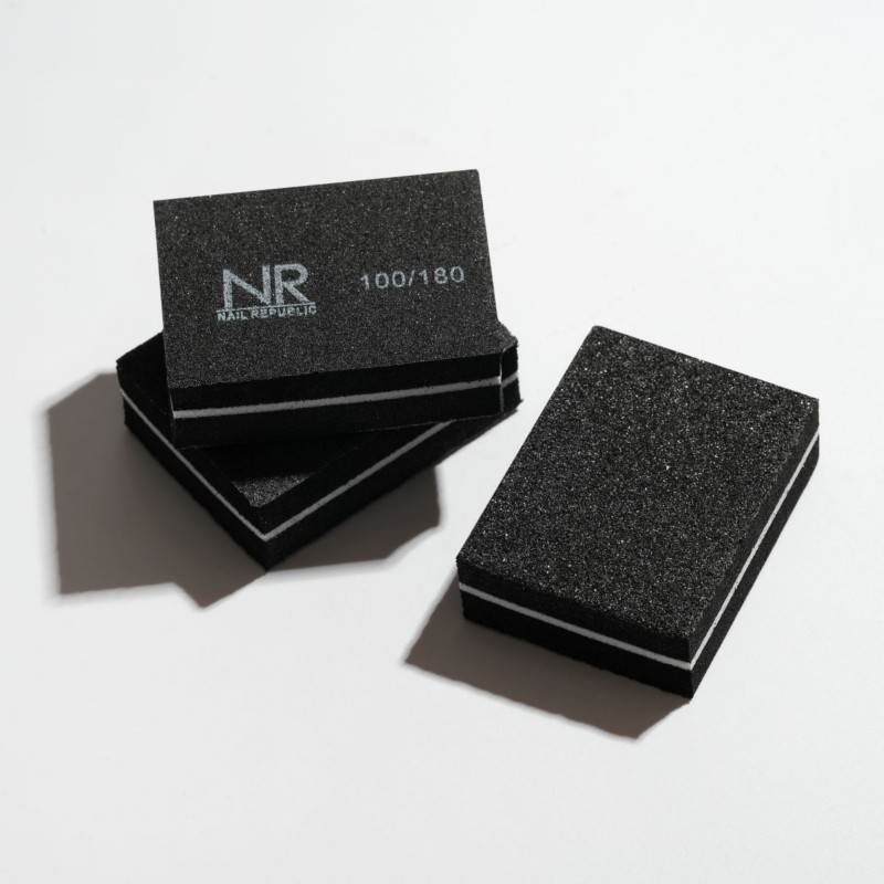 Баф мини, TM Nail Republic (Чёрный 100/180 (набор 40шт))