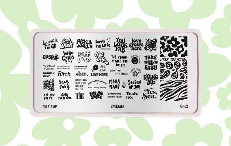 Пластина для стемпинга, TM Go! Stamp (162 Backtalk)