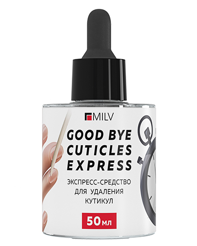 Средство для удаления ороговевшей кожи, TM Milv (Кератогель Express GOOD BYE CUTICLES 50 мл)