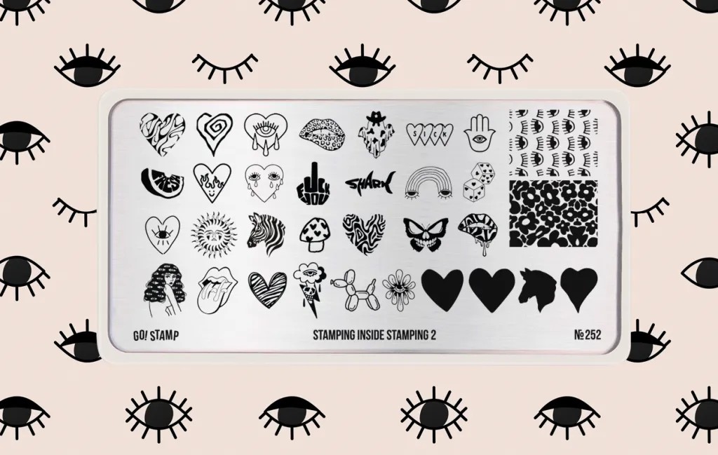 Пластина для стемпинга, TM Go! Stamp (252 Stamping inside stamping 2)