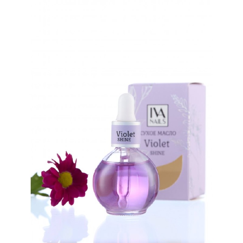 Сухое масло, TM IVA nails (Violet с шиммером 12 ml)