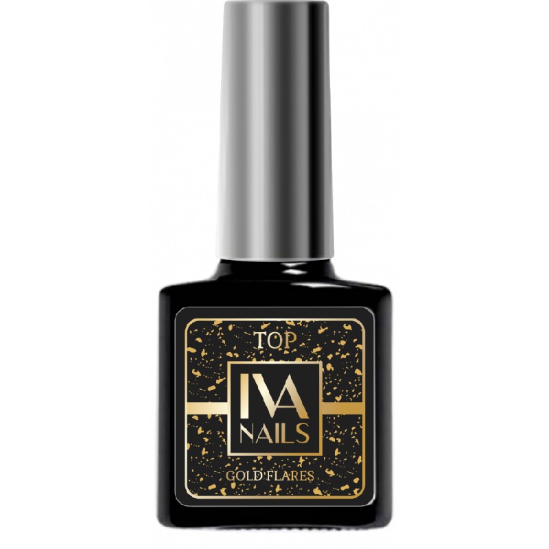 Топ, TM IVA nails (GOLD FLARES (Поталь))