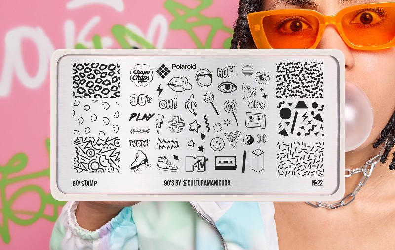 Пластина для стемпинга, TM Go! Stamp (22 90's by @culturamanicura)