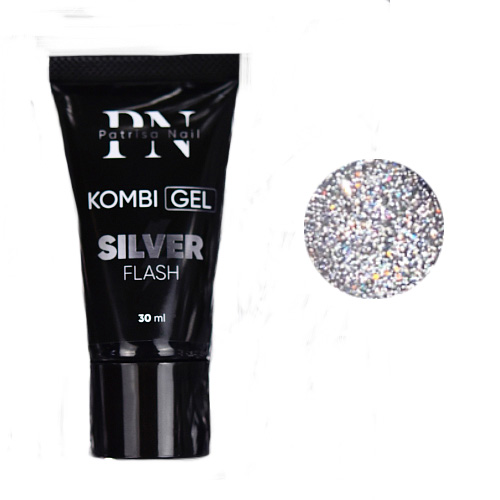 Комби гель, TM Patrisa Nail (Silver Flash 30гр)