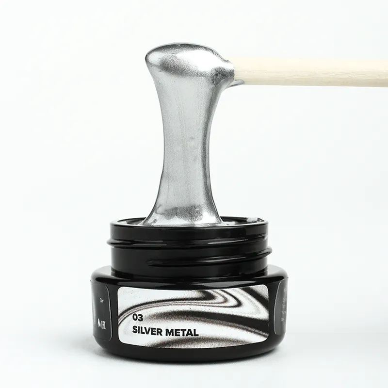 Гель-краска, TM RockNail (03 Silver Metal 3гр)