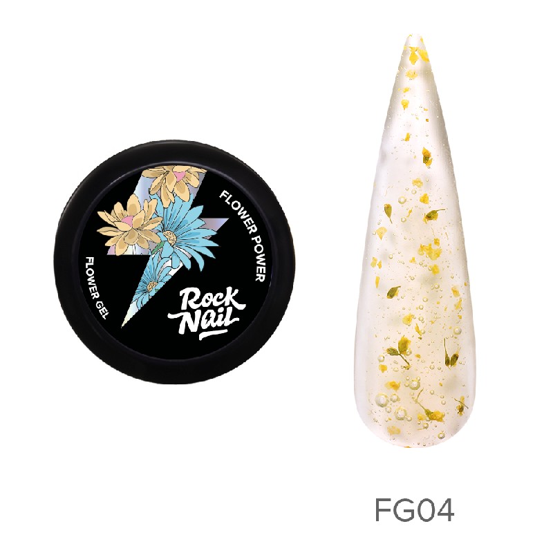 Гель для наращивания Flower Power 10мл, TM RockNail (FG04 Lilies For Myself)
