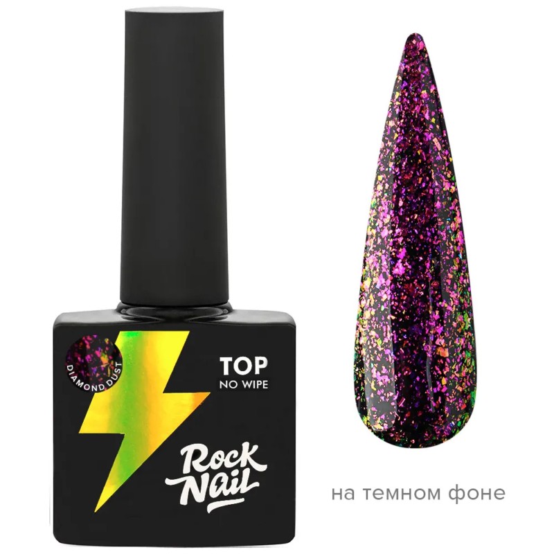 Топ c эффектом битого стекла, TM RockNail (Diamond Dust)
