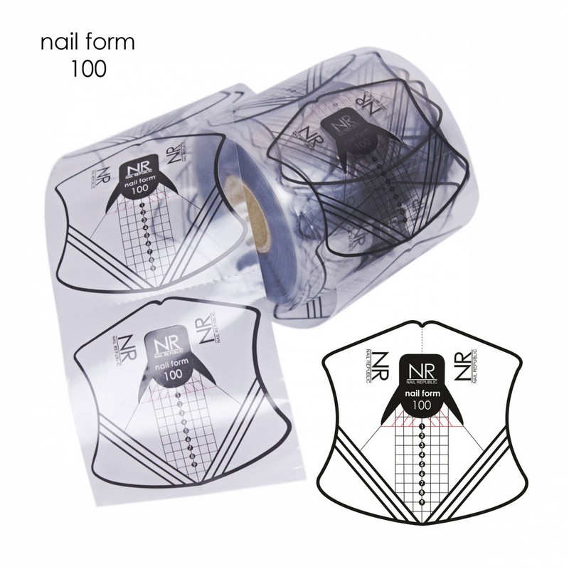 Формы одноразовые, TM Nail Republic (Пластиковые шаблоны №100 (300шт))