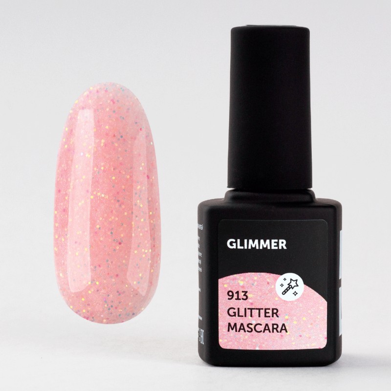 Гель-лак Glimmer, TM Milk (913 Glitter Mascara)