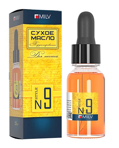 Сухое парфюмированное масло для ногтей, TM Milv (№9, 15мл)