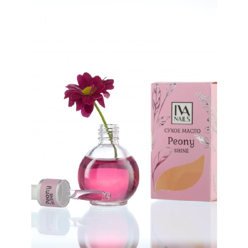 Сухое масло, TM IVA nails (Peony с шиммером 12 ml)