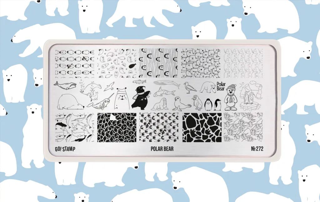 Пластина для стемпинга, TM Go! Stamp (272 Polar Bear)