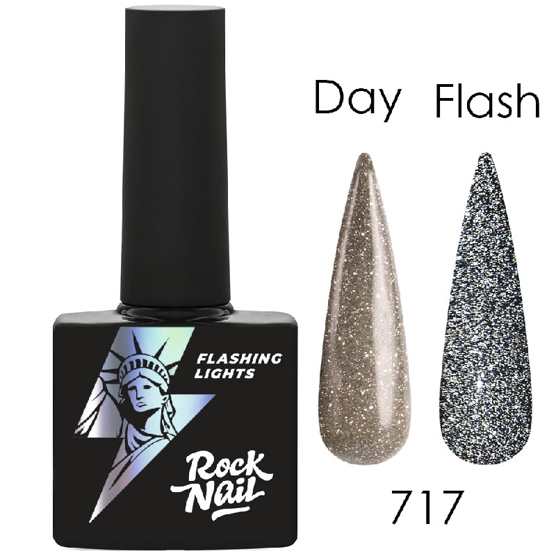 Гель-лак Flashing Lights, TM RockNail** (717 New York)