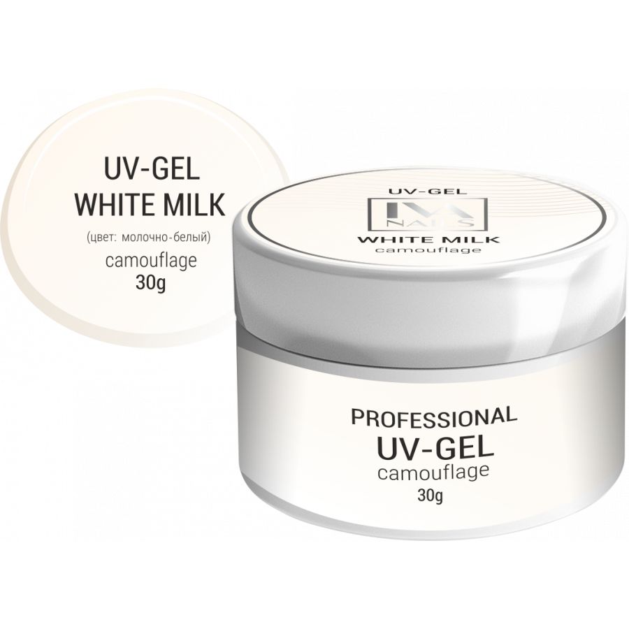 Гель моделирующий, TM IVA nails (WHITE MILK 30мл)