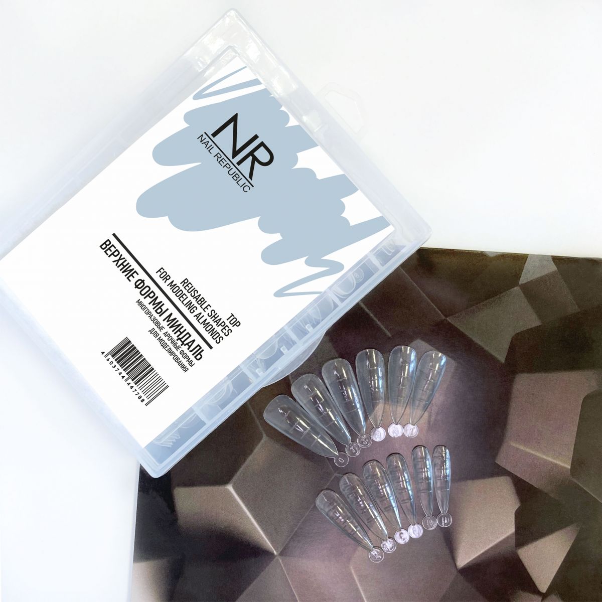 Верхние формы, TM Nail Republic (арочные для моделирования Миндаль 120шт)