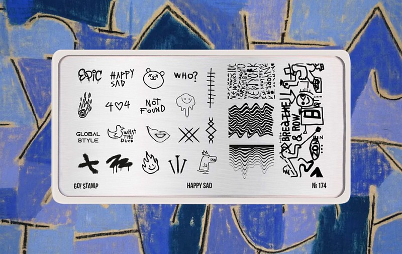 Пластина для стемпинга, TM Go! Stamp (174 Happy Sad)