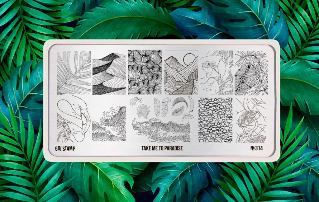 Пластина для стемпинга, TM Go! Stamp (314 Take me to Paradise)