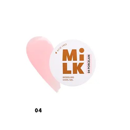 Бескислотный холодный гель для моделирования и укрепления Modeling gel, TM Milk (04 Porcelain 15г)
