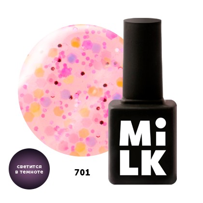 Гель-лак Orbeez, Tm Milk (701 Butterfly Clips(люминесцентный))