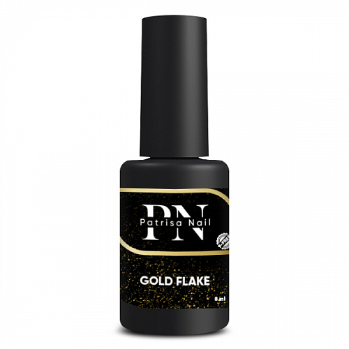 Toп с эффектом, TM Patrisa Nail (топ gold flake c с золотыми хлопьями без л/с, 8 мл)