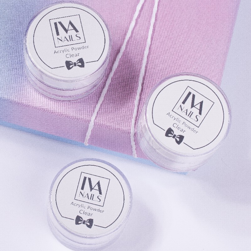 Акриловая пудра, TM IVA nails (прозрачная 12гр )