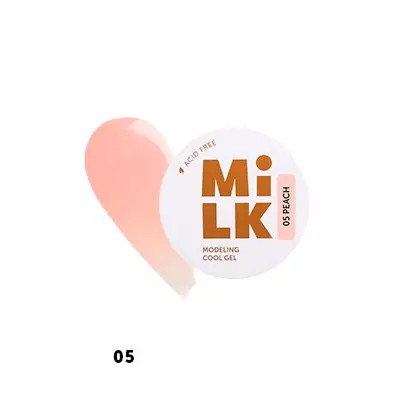 Бескислотный холодный гель для моделирования и укрепления Modeling gel, TM Milk (05 Peach 50г)