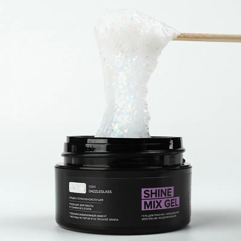 Гель для наращивания Shine Mix, TM RockNail (GW4 Dazzleglass)