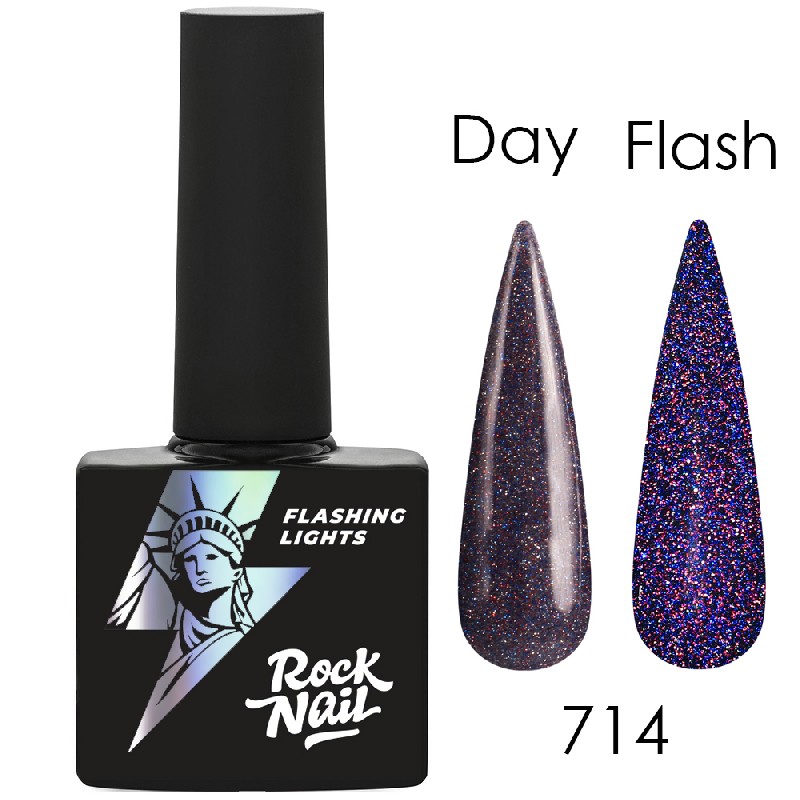 Гель-лак Flashing Lights, TM RockNail** (714 Tokyo)
