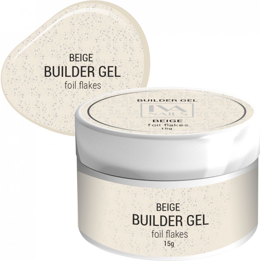 Моделирующий гель Foil Flakes, TM IVA nails (BEIGE 15мл)