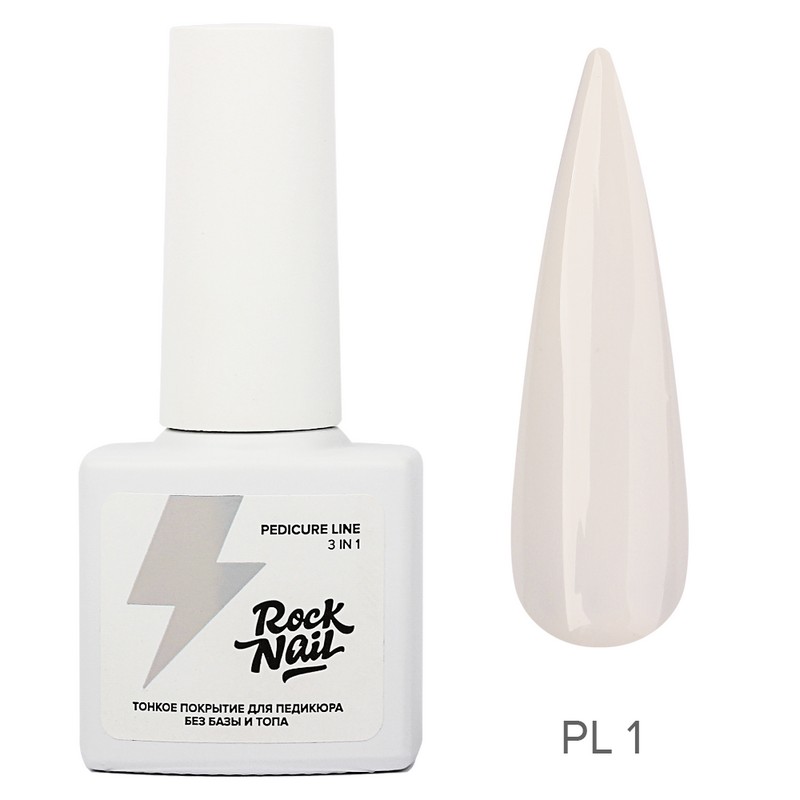 Однофазный гель-лак Pedicure Line, TM RockNail (01 French and Go)